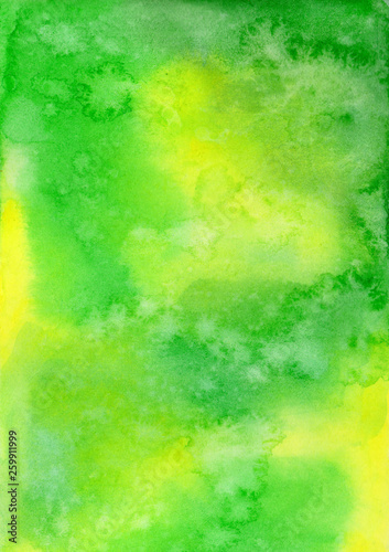 abstract background green yellow spring watercolor
