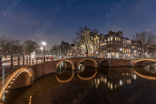  Historic bridge in the canals of Amsterdam