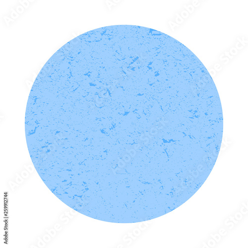 Blue marble circle on white isolated background. Vector illustration.