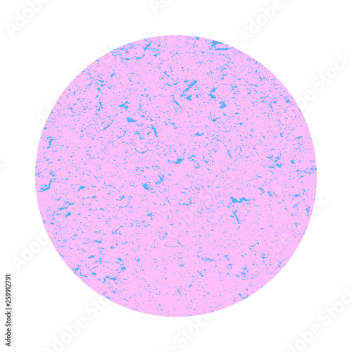 Pink marble pastel circle on white isolated background. Vector illustration.