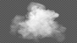 Transparent special effect stands out with fog or smoke. White cloud vector, fog or smog