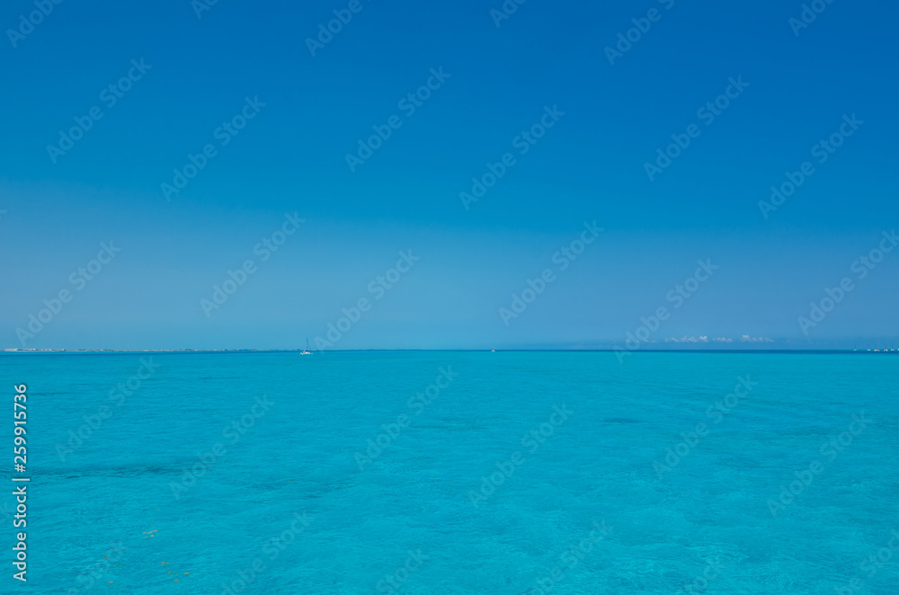 scenic view of caribbean sea from a boat