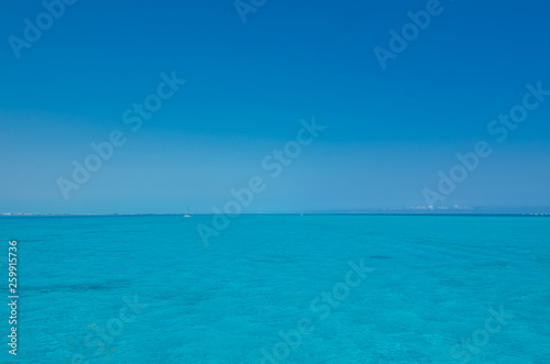 scenic view of caribbean sea from a boat