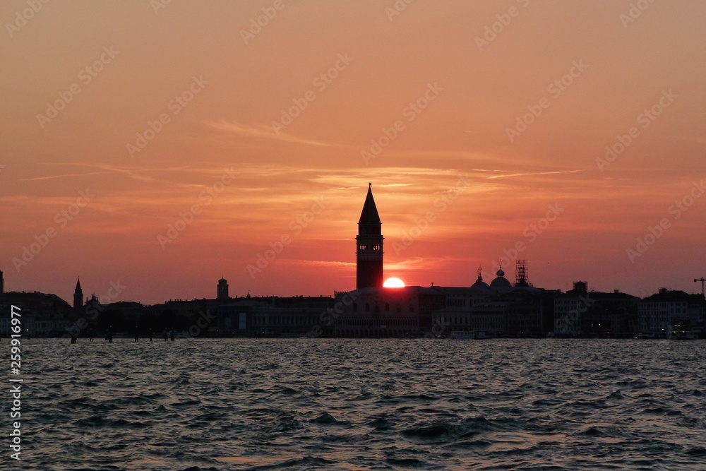 couché de soleil sur Venise