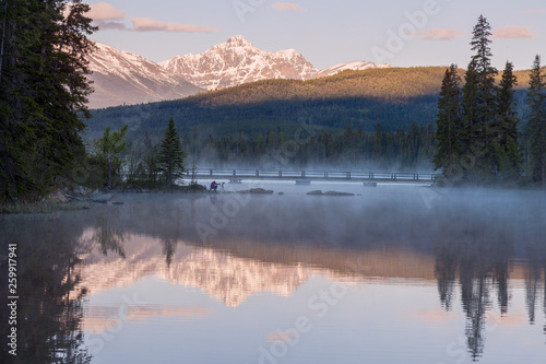 Pyramid Lake in Jasper National Park