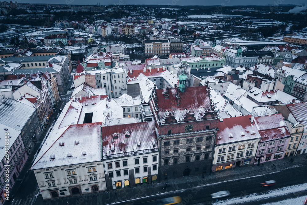 Fototapeta premium Old Town Hall on Republic Square in Pilsen