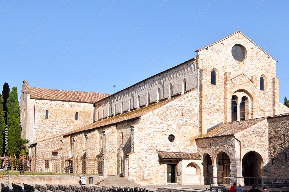 Aquileia, Italy. View of Basilica di Santa Maria Assunta.