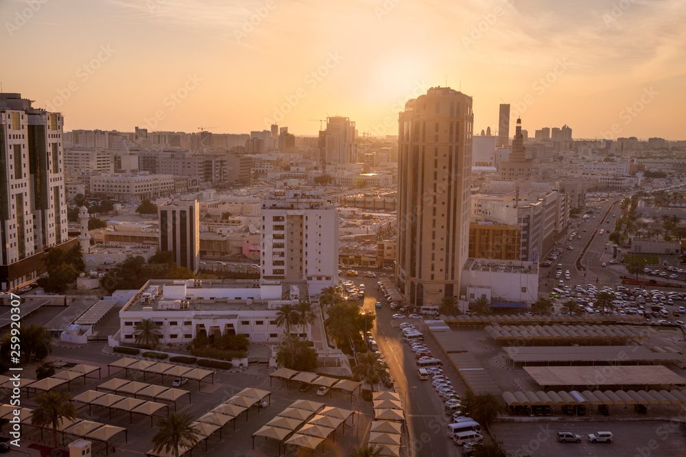 Obraz premium Doha at sunset
