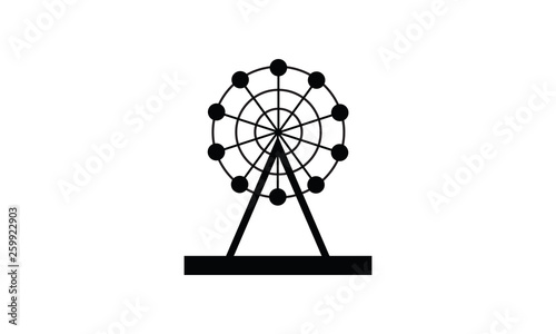 Ferris Wheel symbol attraction entertaiment icon 