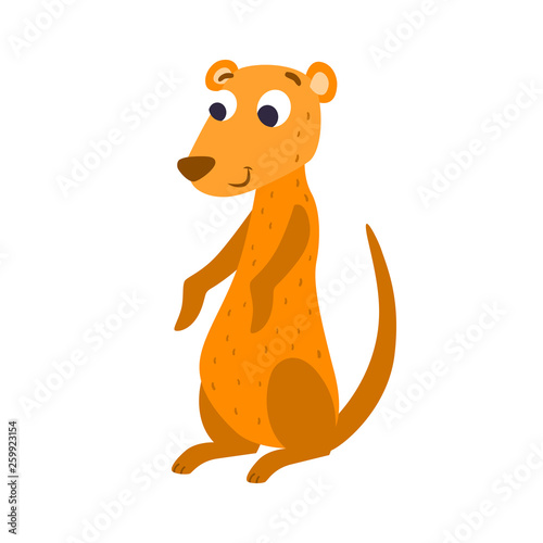 Cute cartoon meerkat vector illustration. © Svetlana