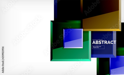Geometric abstract background, modern square design