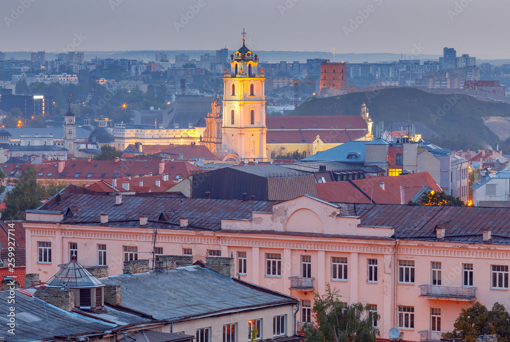 Vilnius. Aerial view of the city.