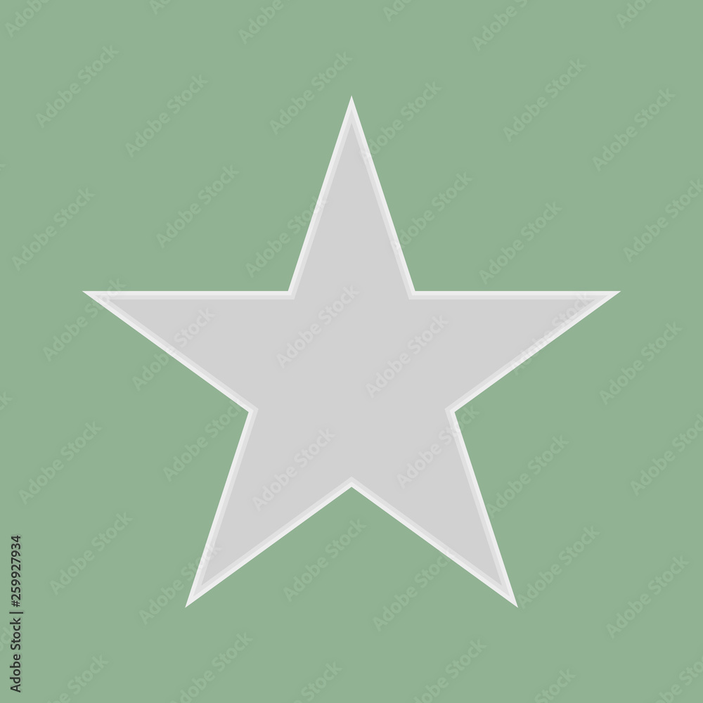 Grey star, vector icon.