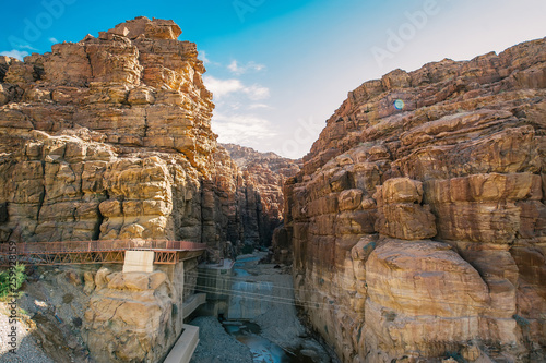 Rocks Wadi Mujib -- national park located in area of Dead sea, Jordan photo