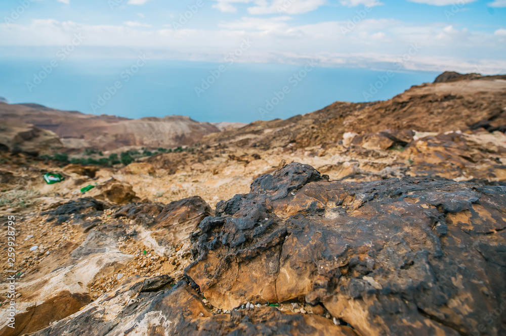 Rock texture in the valley of Jordan