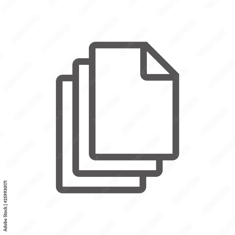 A4 document icon, paper icon, vector.  Document paper icon. 