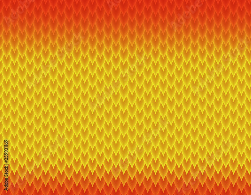 Yellow and orange gradient snake skin pattern  long sharp scale