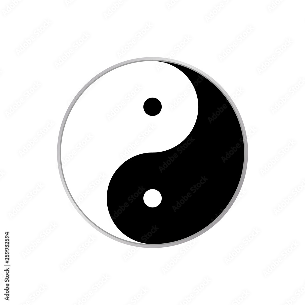 Yin Yang vector eps10. Yin and yang symbol of buddhism black and white sign. Yin Yang vector eps10. Yin and yang symbol of buddhism black and white sign.