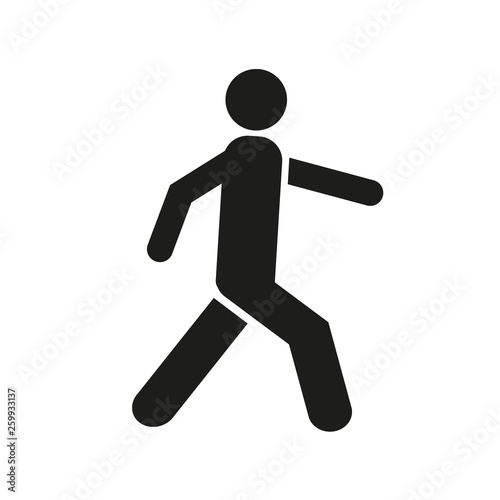 Man walk icon . Walking man vector icon. People walk sign illustration. pedestrian vector sign symbol on white background