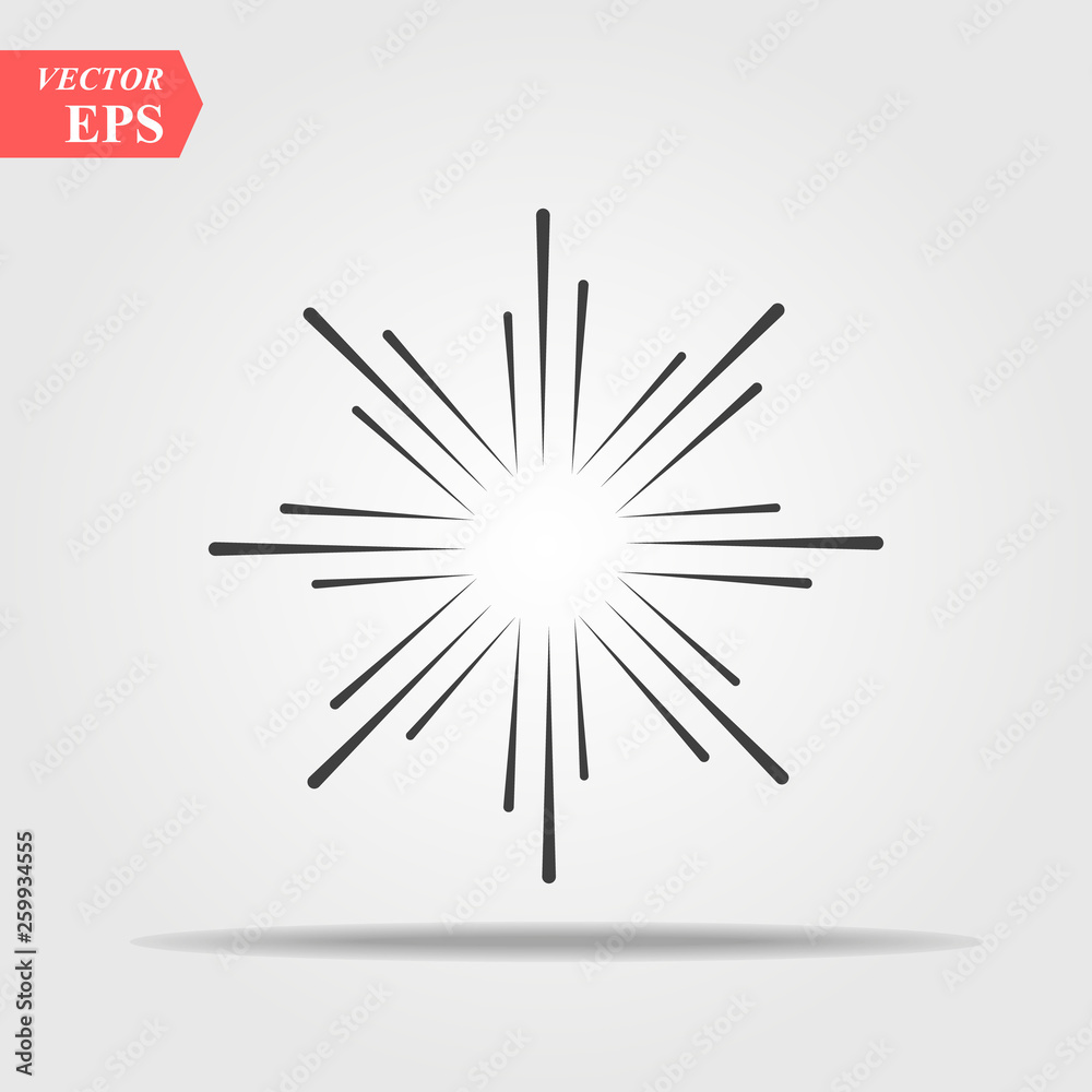 Sunburst sun burst or sunlight line art vector icon for apps and websites. Comic explosion effect. Radiating, radial lines. Starburst sunburst element eps 10 Sunburst sun burst or sunlight line art vector icon for apps and websites. Comic explosion effect. Radiating, radial lines. Starburst sunburst element eps 10