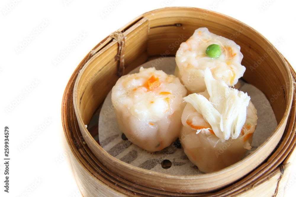 Crab and shrimp dumplings.