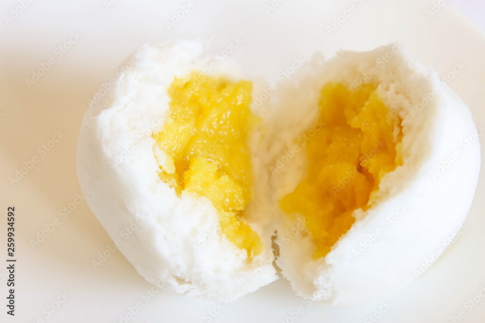 Chinese steamed stuff custard bun
