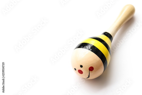 Obraz na płótnie Maracas music instrument on white background. w salonie