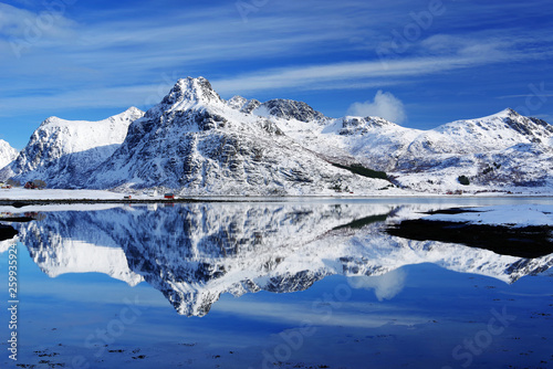 Harbor of Svolvaer resort in winter time, Lofoten Archipelago, Norway, Europe © Rechitan Sorin