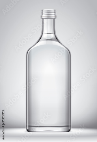 Bottle mockup for alcohol drinks on background. 