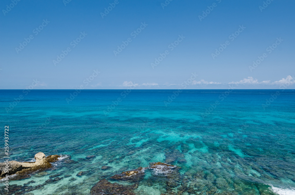 Scenic view of Caribbean Ocean at Punta Sur, Isla Mujeres