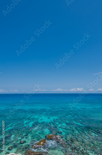 Scenic view of Caribbean Ocean at Punta Sur, Isla Mujeres