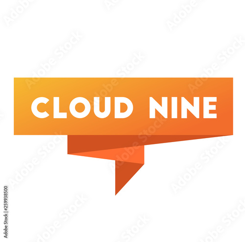 cloud nine stamp on white