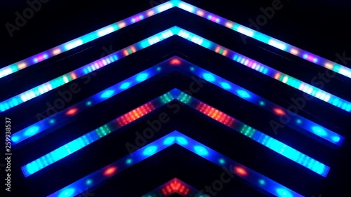 Abstract dynamic and exuberant lights on dark background