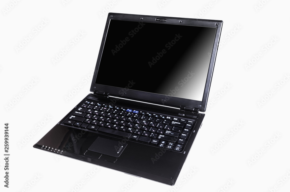 black colored laptop notebook cut out black colored laptop notebook cut out