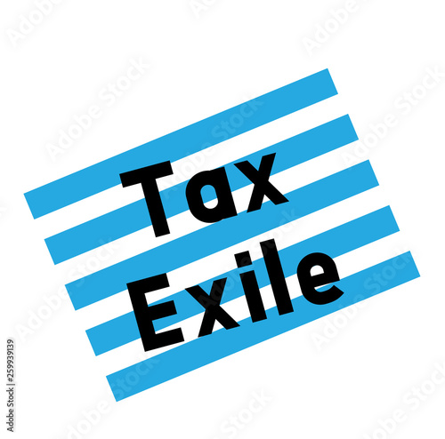 tax exile stamp on white