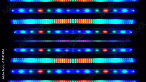 Abstract dynamic and exuberant lights on dark background