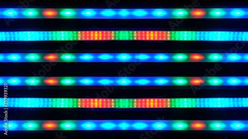 Abstract dynamic and exuberant lights on dark background
