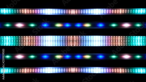 Abstract dynamic and exuberant lights on dark background