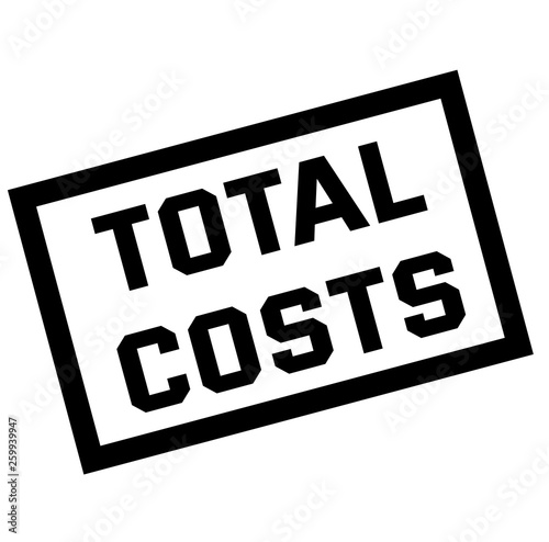 total costs stamp on white