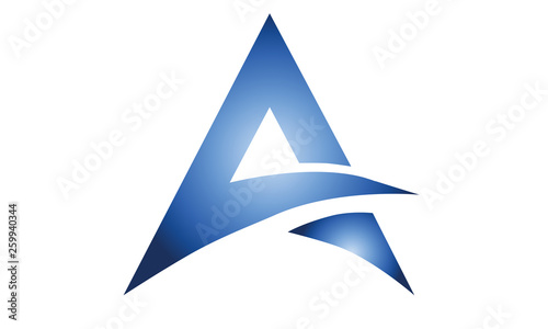 letter a blue
