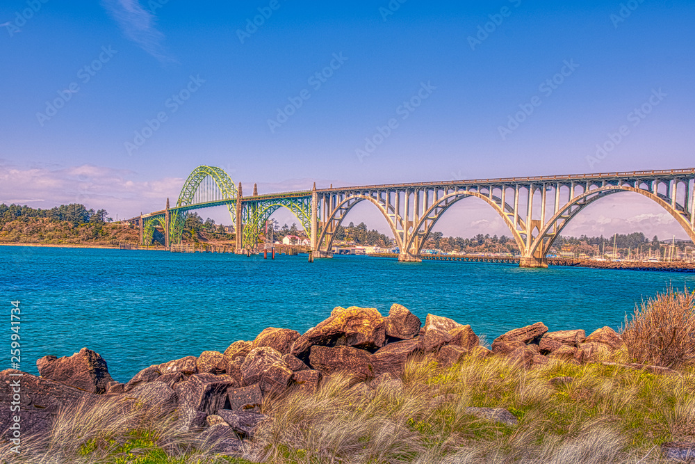 Yaquina Bay Bridge in Newport Oregon