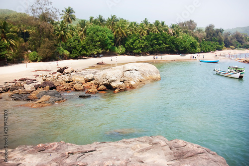 Om beach in Gokarna. Summer landscape. Karnataka, India