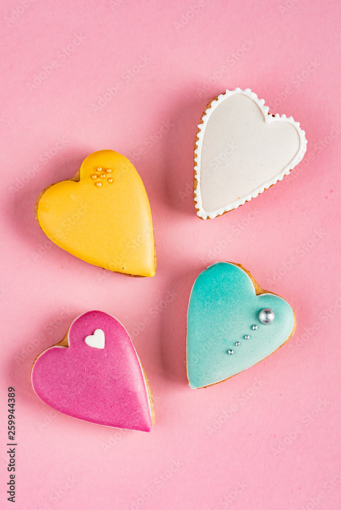 Heart shaped cookies made by hand Heart shaped cookies made by hand