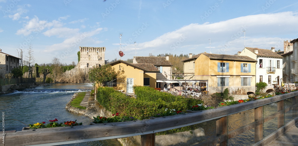 medieval village of Borghetto on Mincio river