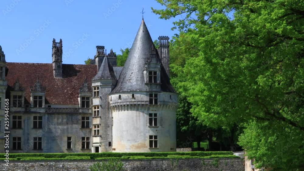 Puyguilhem castle, Villars, Dordogne, Perigord Vert, Nouvelle Aquitaine, France, Europe