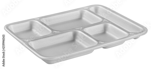 Plastic food tray,Styrofoam food tray isolated on white background
