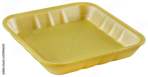 Plastic food tray,Styrofoam food tray isolated on white background © dreamsquares