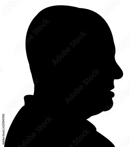a man head silhouette vector