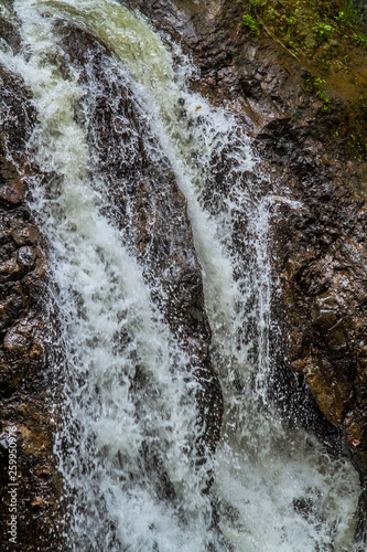 Natural waterfall close-up picture