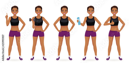 Sport woman set